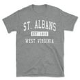 thumbnail image 1 of St. Albans West Virginia Classic Established Men's Cotton T-Shirt, 1 of 1