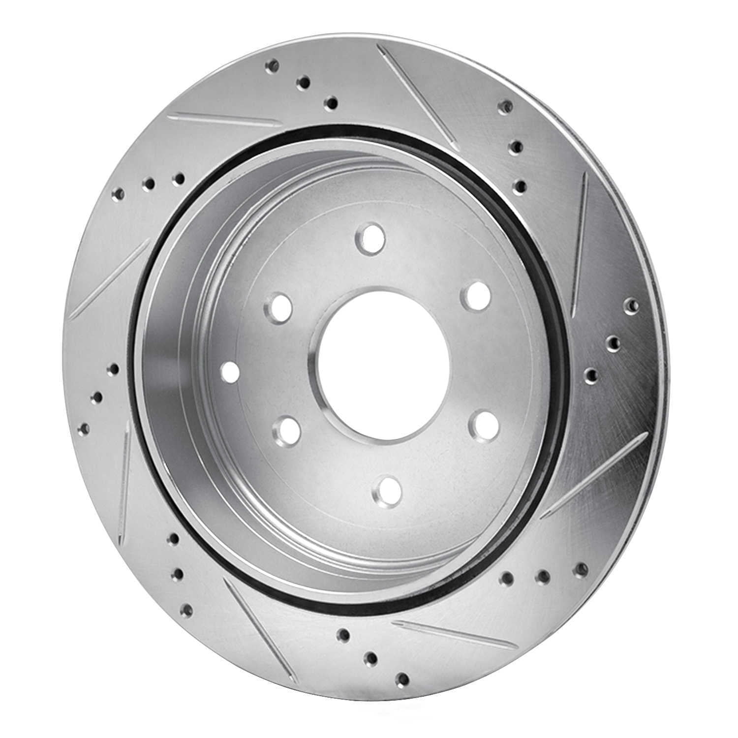 Dynamic Friction Company 631-68017L DFC Brake Rotor - Drilled And Slotted - Silver