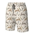 thumbnail image 2 of Yiaed Retro Rabbit Print Men's Swim Trunks with Lining Quick Dry Sports Shorts Beach Shorts Boardshorts-Medium, 2 of 5