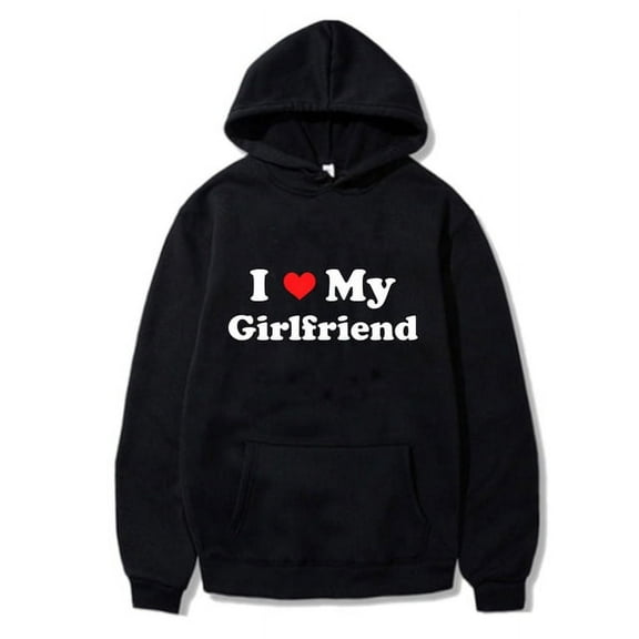 Autumn I Love My Girlfriend Print Hoodies Women Fashion Sweatshirts Oversized Long Sleeve Pullovers