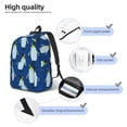 thumbnail image 4 of Naloa Beautiful King Penguin Pattern Canvas Backpack for Men Women Rucksack Casual Travel Daypack College Tote Satchel Bookbag for Teens-Medium, 4 of 7