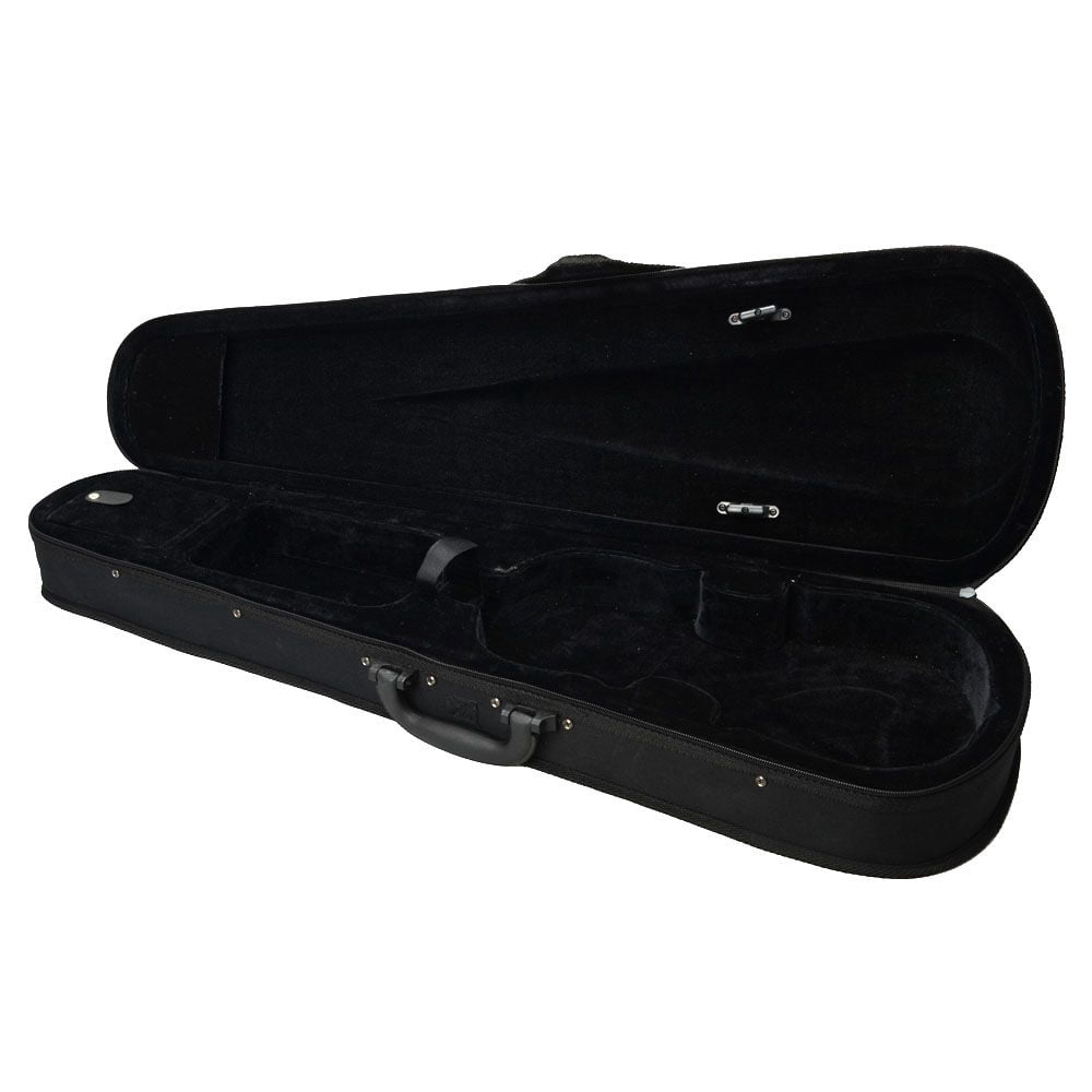 IVV Triangle Shape Violin Storage Case, Portable Case Bag with Soft Cloth Fluff Lining for 4/4 Violin, Black