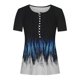 thumbnail image 5 of Tops de Manga Corta con Cuello en V para Mujeres, Moda de Verano Sexy Plegado Impreso Botón Regular para Fiesta Y Ocasional, 5 of 5