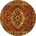 thumbnail image 1 of Ahgly Company Machine Washable Indoor Round Persian Yellow Traditional Area Rugs, 7' Round, 1 of 4