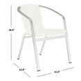 thumbnail image 5 of SAFAVIEH Wrangell Indoor/Outdoor Stacking Arm Chair, White, Set of 2, 5 of 7