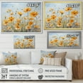 thumbnail image 4 of Designart "Marigold Serenity In Subdued Yellow II" Flowers Floater Framed Canvas Prints, 4 of 5