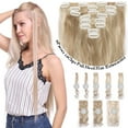 thumbnail image 6 of Hairro Clip inHair Extensions for Women, 8 PCS 18 Clips #Blonde Hair Extensions, Thick Hairpieces Wavy Hairpieces, Soft Hair & Blends Well, Long Wavy (17inch, 8pcs), 6 of 8