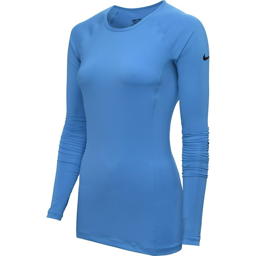 Nike - Nike Women's Pro Core Essentials Hybrid 2 Blue Training Long ...