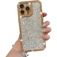 thumbnail image 6 of for iPhone Case,Luxury ElectroPlated Frame Crystal Bling Glitter Sparkle Sparkly Silicone Soft Shockproof Phone Case (Black,iPhone 11), 6 of 6