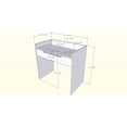thumbnail image 6 of Nexera Kabane Vanity Table with Flip Top, White and Natural Maple, 6 of 7