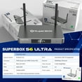 thumbnail image 2 of Latest Super-Box S6Ultra Fully Loaded,2025 Newest Black Pack,4G+128G Powerful Smart Box,Time Shift, Parental Control Time,Super Powerful TV Box with Voice Remote Control,Ideal for Family, 2 of 9