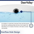 thumbnail image 5 of DeerValley DV-1U301 Oval White Ceramic Undermount Bathroom Sink with Overflow Hole (16.5" L x 13.39" W), 5 of 10