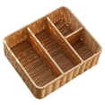 thumbnail image 3 of kowaku Desk Organizer Sundries Storage Box 4 Grid Decorative Desktop Storage Basket Desktop Compartment Basket for Home Decor Closet, 3 of 9