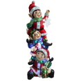 thumbnail image 2 of National Tree Company 59-inch Stacking Elves Holding Snowflake with Glossy and Metallic Painting Finish/ 50 Multi LED, 2 of 2