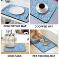 thumbnail image 4 of 2 Pack Washable Rubber Bohemian Vintage Floral Dish Drying Mats for Kitchen Counter Home Large Coffee Bar Pad Accessories and Decor for Utensils Stemware (2pcs 19.5''x12''), 4 of 6