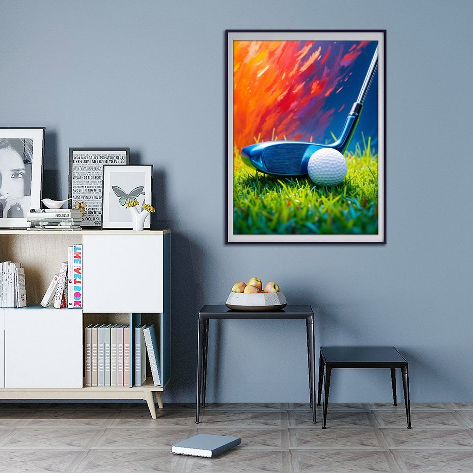 Diamond Art Kit for Adults, Golf Club Vibrant Grass Scene Diamond Painting for Adults Beginners, 5D DIY Diamond Art Painting Kits, Colorful Diamond Painting Craft for Home Decor 12x16