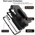 thumbnail image 2 of Takfox for Samsung Galaxy S23 Ultra/S23 Plus/S23 Case with Belt Clip Holster,[Built in Screen Protecotr] Shockproof Full Body Protection Kickstand Cover for Samsung Galaxy S23 Plus, Black, 2 of 6