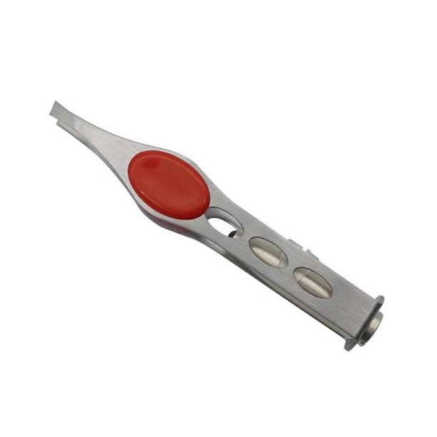 Soidarity Pinzas LED para cejas de acero inoxidable con iluminación LED brillante Cortador para depilación de cejas plantillas de cejas
