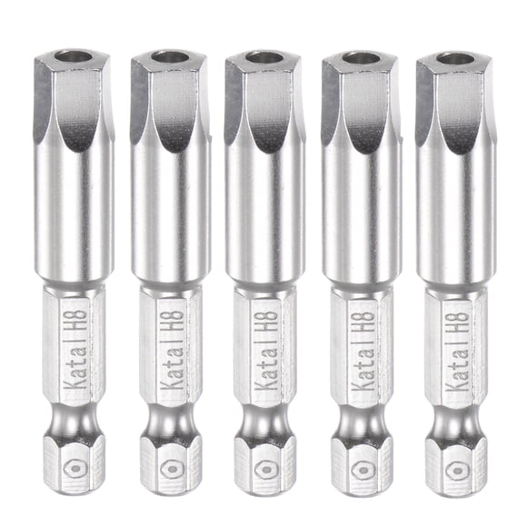 5uds H8 Pentágono Puntas de Destornillador 1/4" Hexagonal Vástago 2" Longitud Magnético Seguridad Destornillador Eléctrica Herramienta