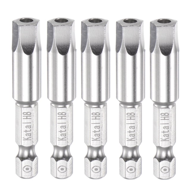 5uds H8 Pentágono Puntas de Destornillador 1/4" Hexagonal Vástago 2" Longitud Magnético Seguridad Destornillador Eléctrica Herramienta