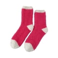 thumbnail image 2 of Willtoo Ladies' Coral Velvet Socks Valentine's Day Socks Velvet Socks Pink Heart Fuzzy Socks, Valentine's Day Theme, One Size, 12.99 Inches, 2 of 3
