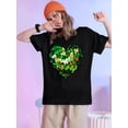 thumbnail image 1 of Women's Plus Size St. Patrick's Day Shamrock Heart Graphic T-Shirt, Casual Crew Neck Short Sleeve ToCamisetas de verano para mujer, manga corta, cuello redondo, casual, lindo, con gráficos, camisetas, 1 of 8