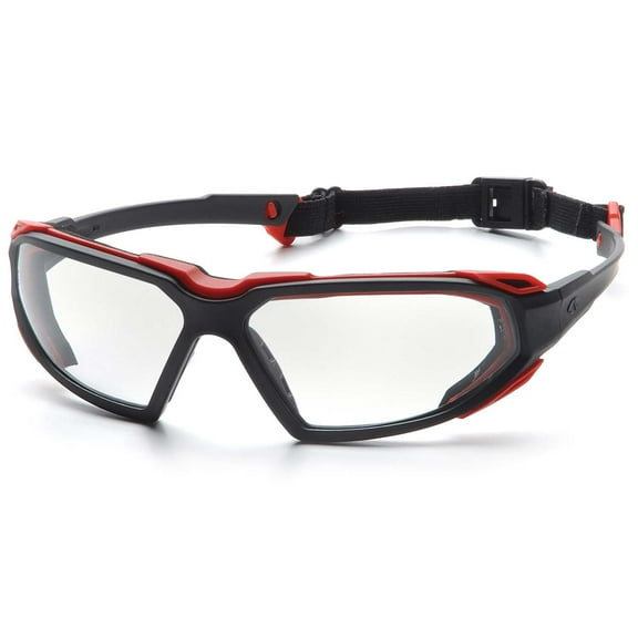 Black-Red Frame/Clear Anti-Fog Lens
