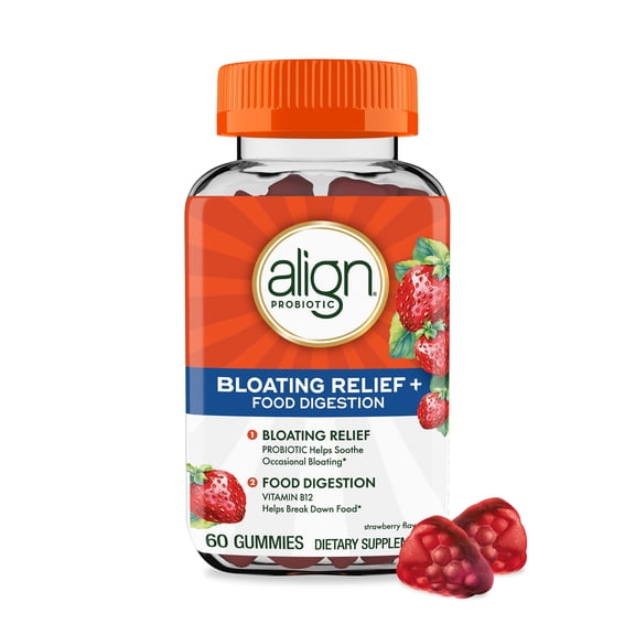 Align Probiotic Gummies Bloating Relief   Digestion, Daily Probiotic Supplement, 60 Gummies