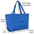 thumbnail image 2 of DALIX Womens 23" Deluxe 24 oz. Cotton Canvas Tote Bag Zippered in Royal Blue, 2 of 5