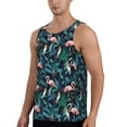 thumbnail image 2 of Xecao Flamingos And Birds Men's Tank Top Workout Quick Dry Sleeveless Gym Jogging Muscle Shirts Summer Swim Beach Tops, 2 of 9