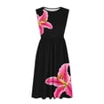 thumbnail image 5 of Fewfanhot Womens Summer Dresses Sleeveless Midi Dress Swing Tank Sundress Pleated Tshirt Dress with Pockets, 5 of 7