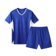 thumbnail image 5 of Vornjynx Kids Boys Active Outfits 2 Piece Quick Dry T-Shirt and Shorts Lightweight Summer Badminton Tennis Sets Blue Size 4, 5 of 6