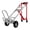 Red And Silver, Flat Ground Style 350kg Load-Bearing Plus Two Straps, variant on Accreate Aluminum Foldable Hand Truck With Wheels, 3 In 1 Convertible Heavy Duty Dolly Cart, Includes Elastic Straps, 800 Lbs Capacity, Ideal For Moving In Warehouse, Home, Or Supermarket