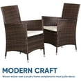 thumbnail image 6 of SOLAURA 5-Piece Outdoor Patio Dining Sets Wicker Chairs and Square Glass Table - Brown, 6 of 6