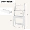 thumbnail image 3 of Costway Home Office Ladder Desk Wall-Leaning Laptop Workstation with Storage Shelves White, 3 of 10