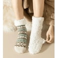 thumbnail image 2 of Women's Sherpa Bootie Socks, Non-Slip Sole & Thermal Fleece Lining, Extremely Warm and Cozy Fuzzy Slippers (US 5-11), 2 of 5