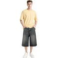 thumbnail image 2 of GINGTTO Men's Baggy Loose Fit Below Knee Denim Shorts, 2 of 8
