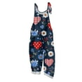 thumbnail image 2 of Womens Valentine's Day Overalls Wide Leg Sleeveless Casual Heart Graphic Rompers Valentine Adjustable Straps Overalls Pants, 2 of 4