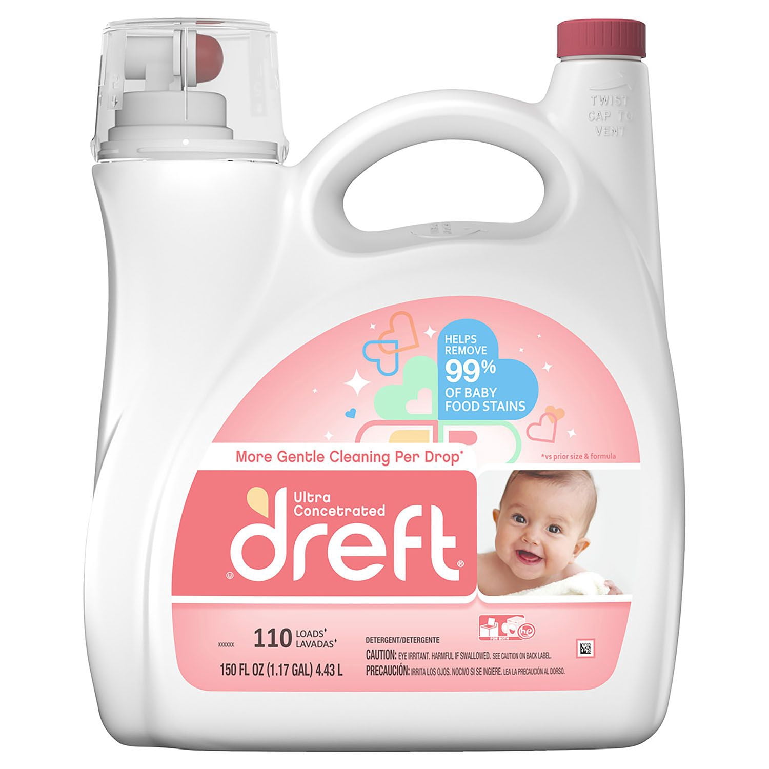 Dreft Ultra Concentrated Liquid Laundry Detergent (110
