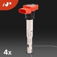 thumbnail image 6 of A-Premium (Red) Set of 8 Ignition Coil Pack and Iridium Spark Plugs Compatible with Volkswagen Jetta, Passat, Golf, Tiguan, Beetle, CC, Eos, GTI & Audi A4, Q5, A5, A6, A3, Q3, TT, A4 A5 A6 A3 Quattro, 6 of 6