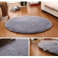 thumbnail image 2 of SAYFUT 16'' Round Rugs Circular Bedroom Fluffy Rugs Anti-Skid Shaggy Area Office Sitting Drawing Room Gateway Door Carpet PiSAYFUT Blue Grey, 2 of 4