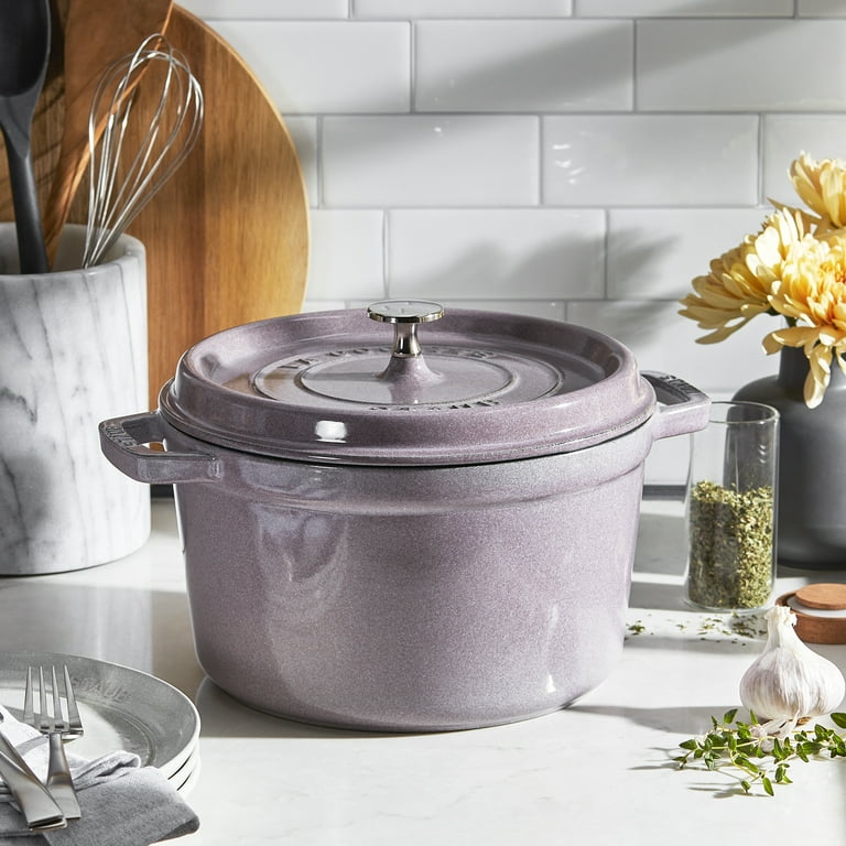 Staub Cast Iron Dutch Oven 5-Qt Tall Cocotte, Made In France, Serves 5-6,  Lilac