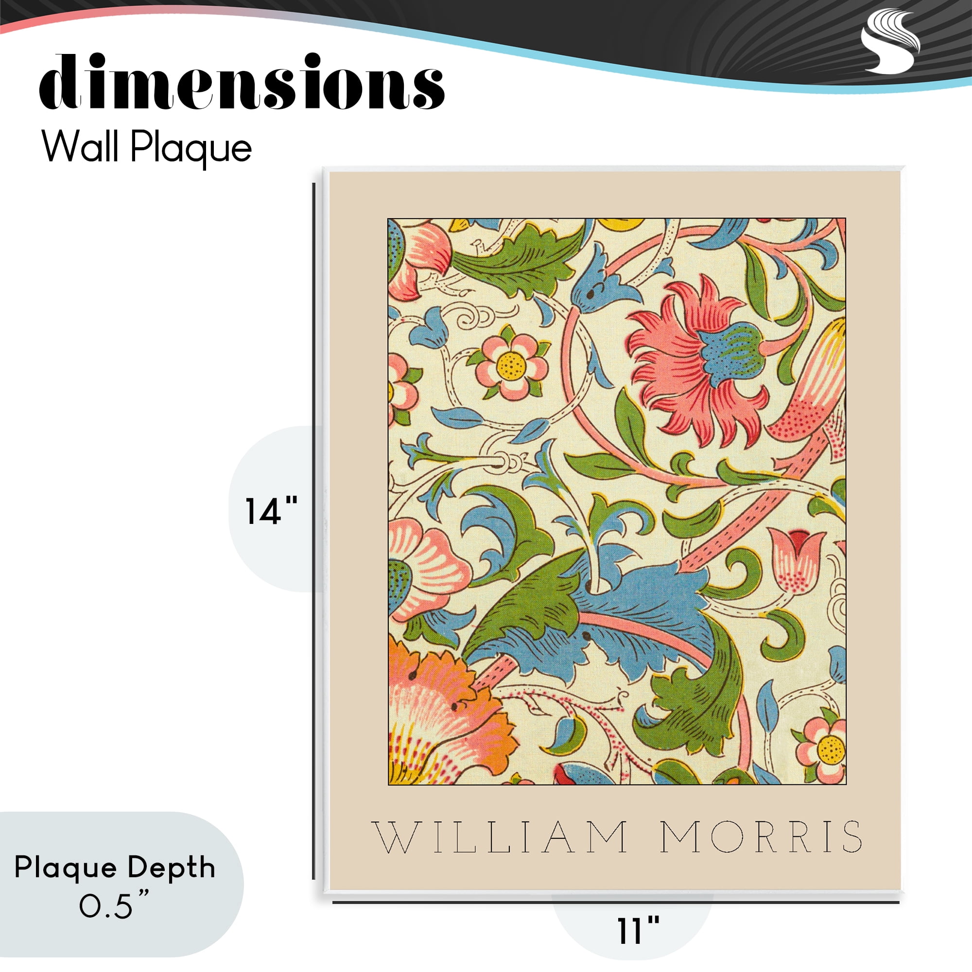 Stupell Industries Stylish Boho Classic Flowers Wall Plaque Art, design by Lil' Rue