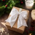 thumbnail image 2 of SPOORYYO Glitter Christmas Bow Ornaments Sparkly Sequin Fabric Bows Decorative Holiday Bows for Christmas Tree Wreath Gift Wrapping Party Home Decor, 3Pcs White, 2 of 7