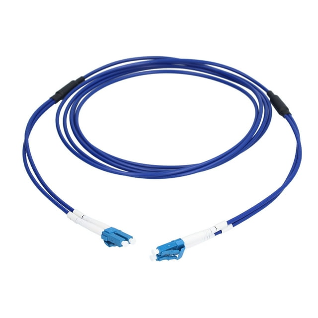Optical Fiber Patch Cord Armored Jumper Single Mode 2 Core Optic Cable PVC LC/UPC-LC/UPC