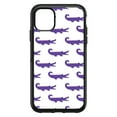 thumbnail image 1 of DistinctInk Custom SKIN / DECAL compatible with OtterBox Symmetry for iPhone 11 (6.1" Screen) - Purple White Alligators - Cartoon Alligators, 1 of 5