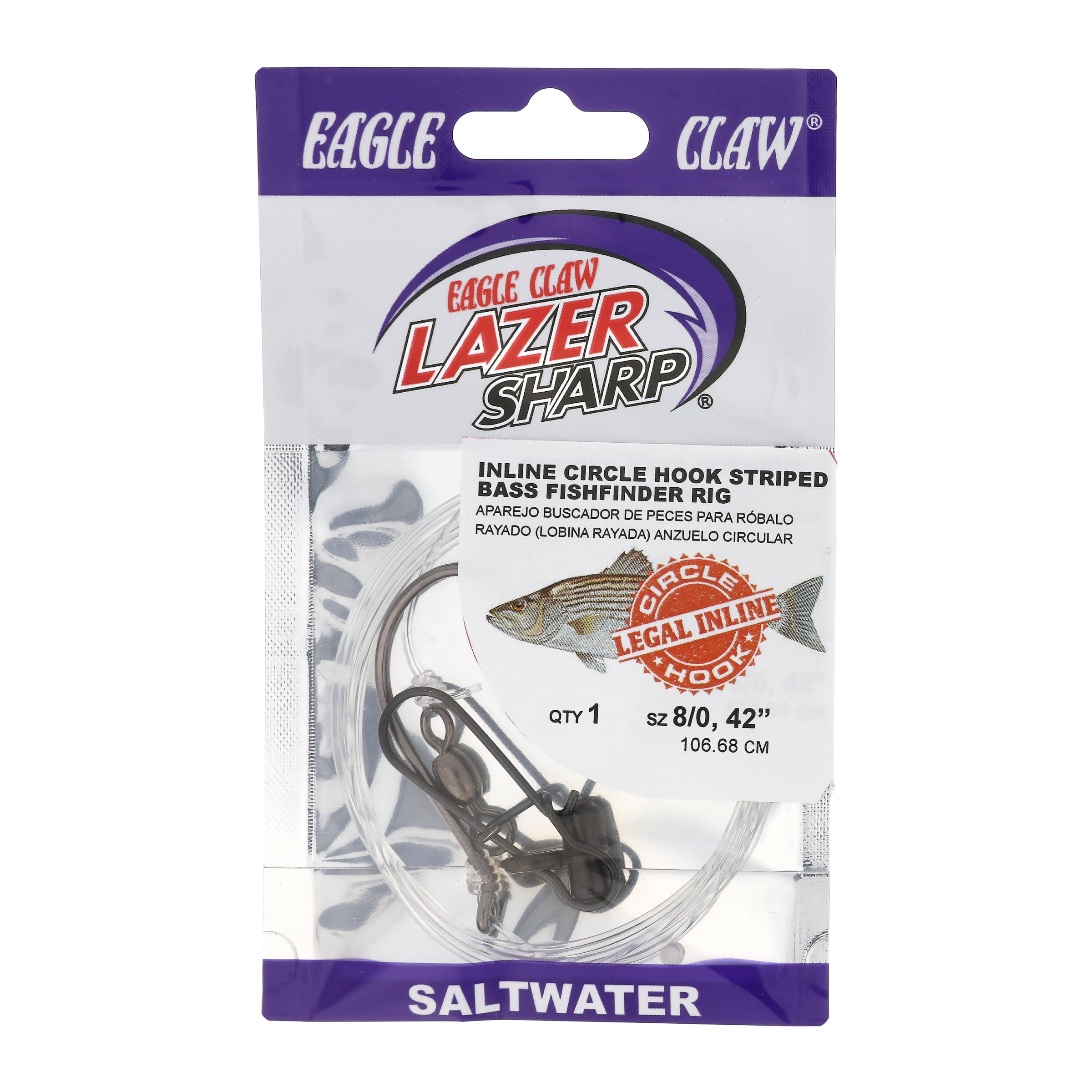 Eagle Claw L141GH-7/0 Lazer Sharp Kahle Offset Hook Size 7/0 Needle