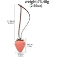 thumbnail image 5 of 3D Big Strawberry Bag Charms - Cute Purse Tote Handbags Keychain Fruit Accessories - Design Birthday Gift for Women, 5 of 6