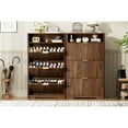 thumbnail image 5 of Jopath Shoe Cabinet Storage For Entryway Hidden Shoes Storage Cabinet With 3 Flip Drawers, Tall Free Standing Shoe Organizer Rack 31.6'' L X 9.6'' W X 54.4'' H For Foyer, Hallway Walnut, 5 of 11