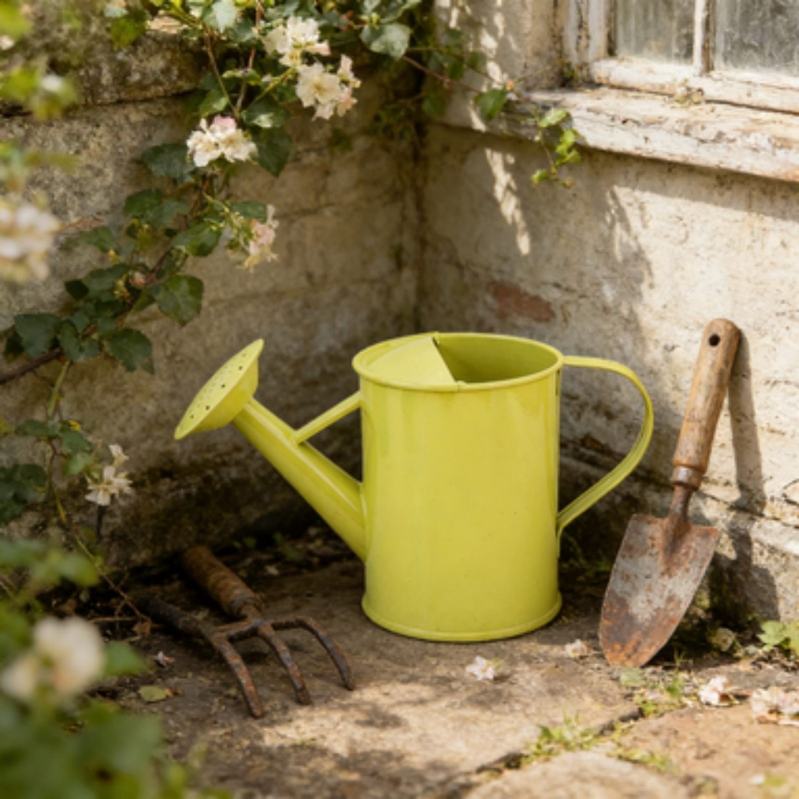 Long Spout Watering Can for Indoor and Outdoor Garden Use Featuring Ergonomic Handle Balanced Design